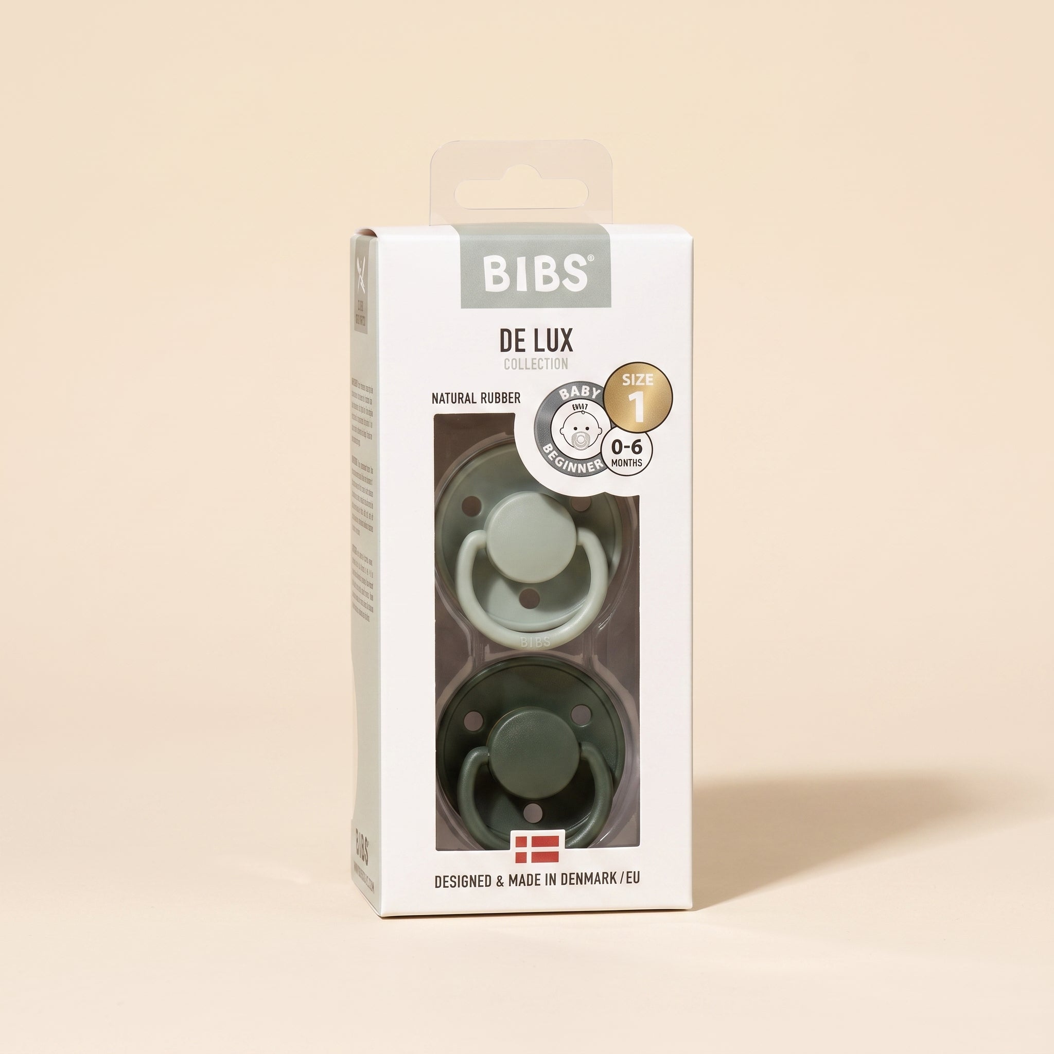 BIBS pacifier 2-pack [colourway] in window box, size [1/2]
