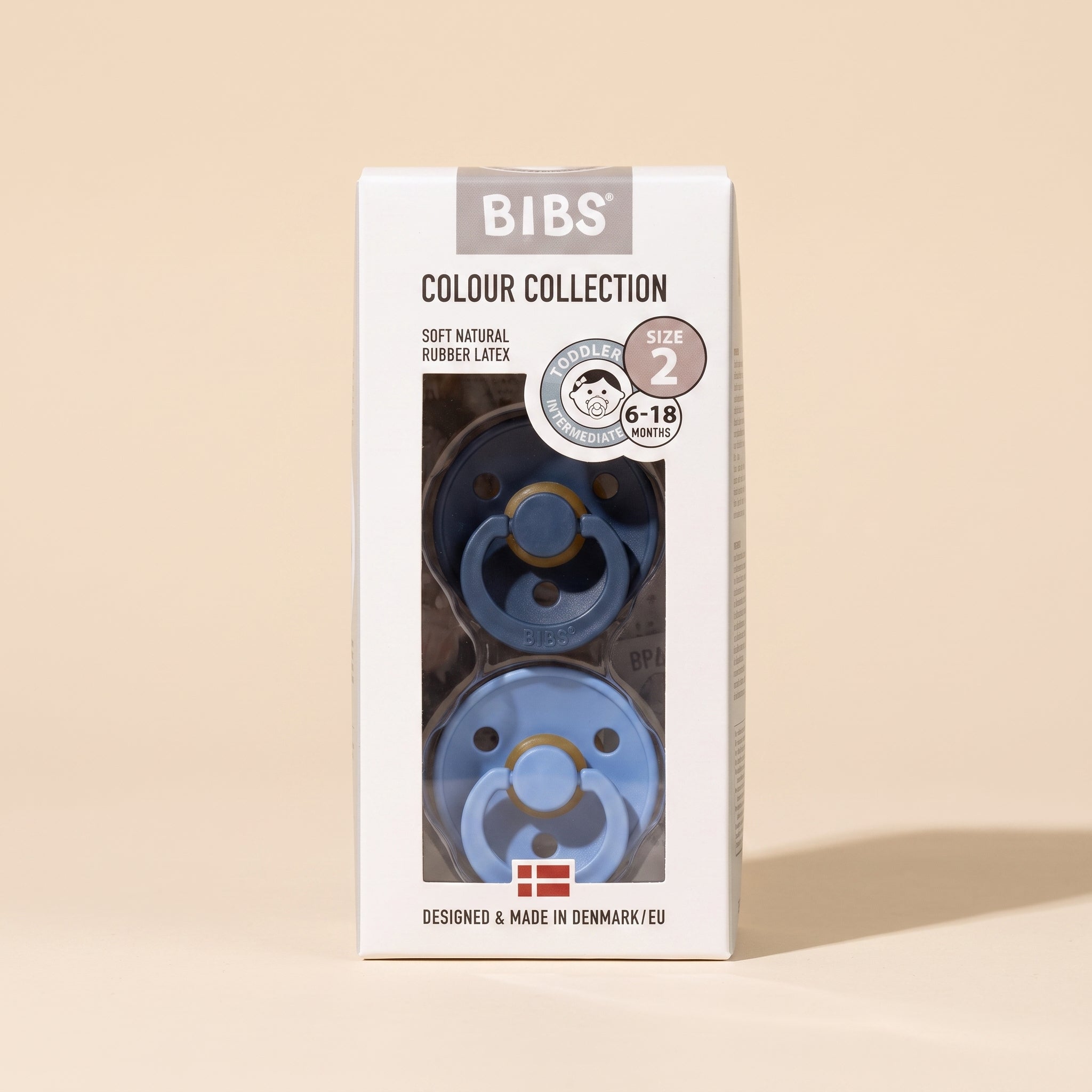 BIBS pacifier 2-pack [colourway] in window box, size [1/2]