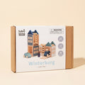 Lubulona Winterburg Lubu Town wooden stacking houses set in kraft box