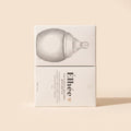 Élhée natural rounded baby bottle 5oz — white boxes with pencil illustration