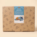Grimm's Building Set Weather — wooden sun, clouds, raindrops and lightning, kraft box